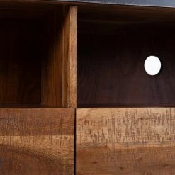 Ars manufacti TV-Lowboard Mackz I - Akazie massiv - Akazie Dunkel / Antik Schwarz -WOHNZIMMERMÖBEL Verkäufe 1000226069 220126 15550100048 DETAILS P000000001000226069