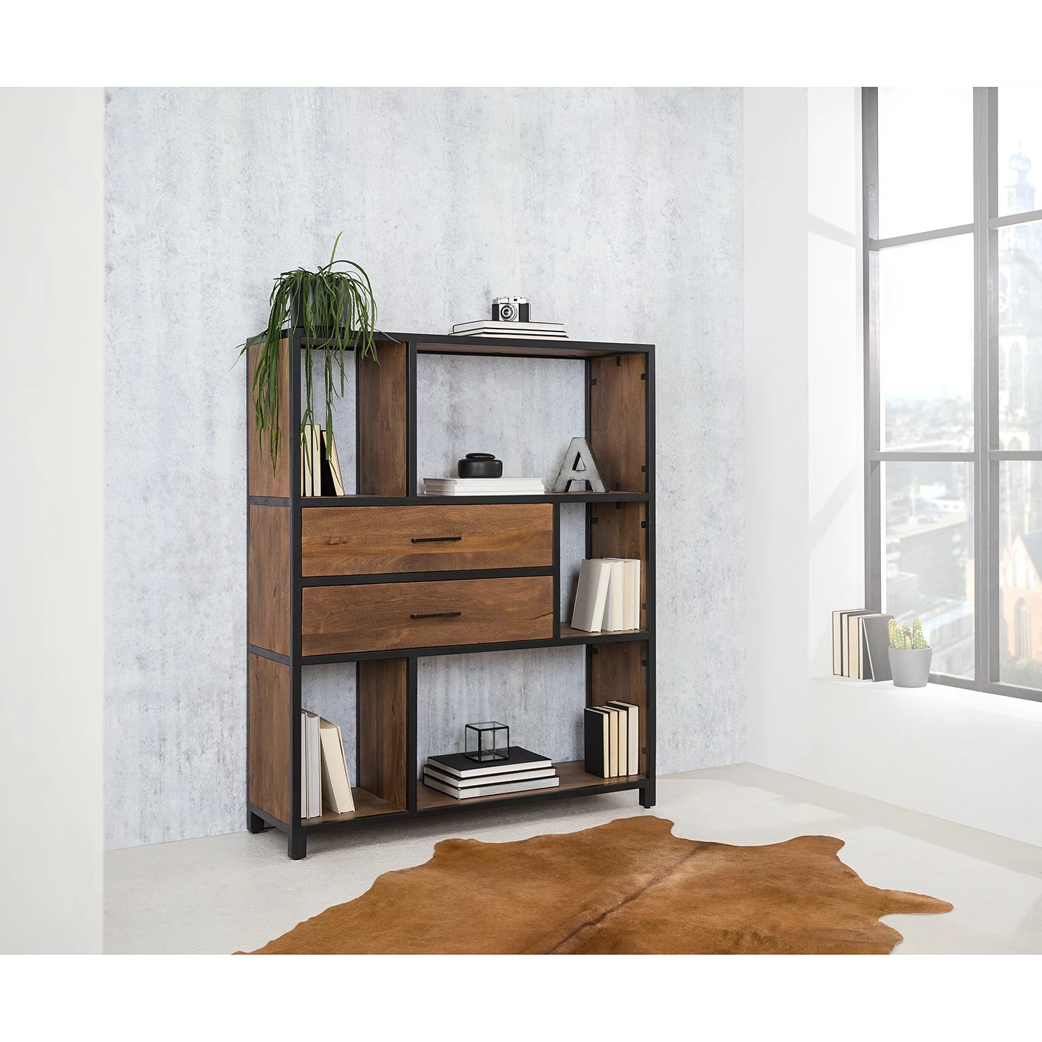 Ars manufacti Regal Moboki - Mango massiv / Metall - Mango Dunkel / Schwarz 2 Ars manufacti Regal Moboki - Mango massiv / Metall - Mango Dunkel / Schwarz – Bild 2