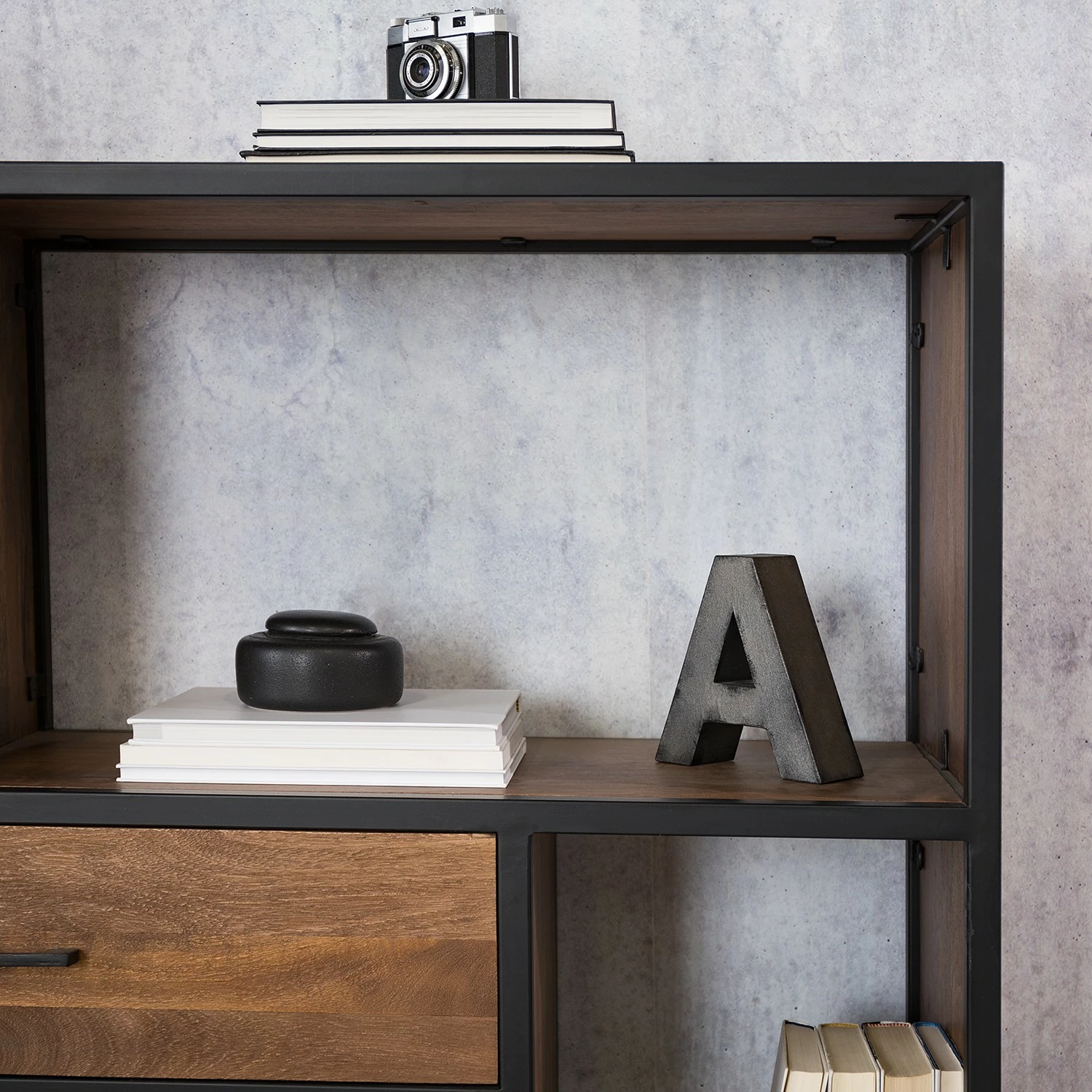 Ars manufacti Regal Moboki - Mango massiv / Metall - Mango Dunkel / Schwarz 13 Ars manufacti Regal Moboki - Mango massiv / Metall - Mango Dunkel / Schwarz – Bild 13