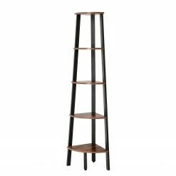 Red Living Eckregal Long Pine I - Braun / Schwarz - Höhe: 159 cm