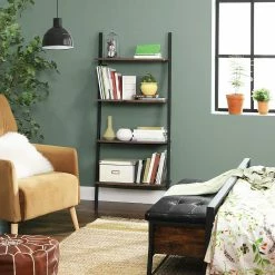 Red Living Leiterregal Crosshill I - Braun / Schwarz -WOHNZIMMERMÖBEL Verkäufe 1000226210 200922 17391100153 DETAILS P000000001000226210