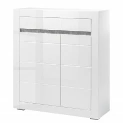 Loftscape Kommode Cape Ann III - Hochglanz Weiß / Matt Weiß