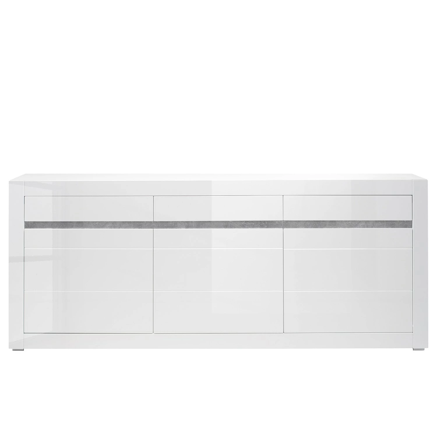 Loftscape Sideboard Cape Ann I - Hochglanz Weiß / Matt Weiß 5 Loftscape Sideboard Cape Ann I - Hochglanz Weiß / Matt Weiß – Bild 5