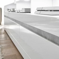 Loftscape Wohnwand Cape Ann II (2-teilig) - Hochglanz Weiß / Matt Weiß -WOHNZIMMERMÖBEL Verkäufe 1000226256 200923 15540400091 DETAILS P000000001000226256