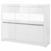 Loftscape Highboard Cape Ann - Hochglanz Weiß / Matt Weiß