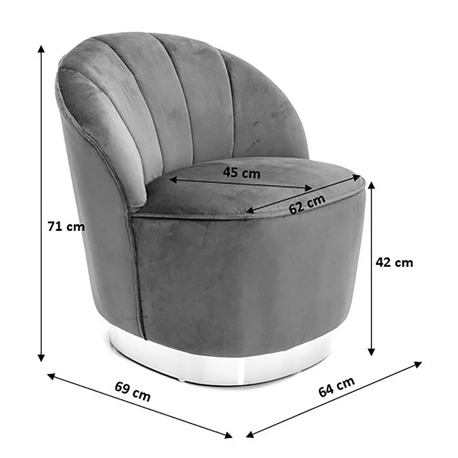 Kare Design Sessel Cherry Rose - Samt 11 Kare Design Sessel Cherry Rose - Samt – Bild 11