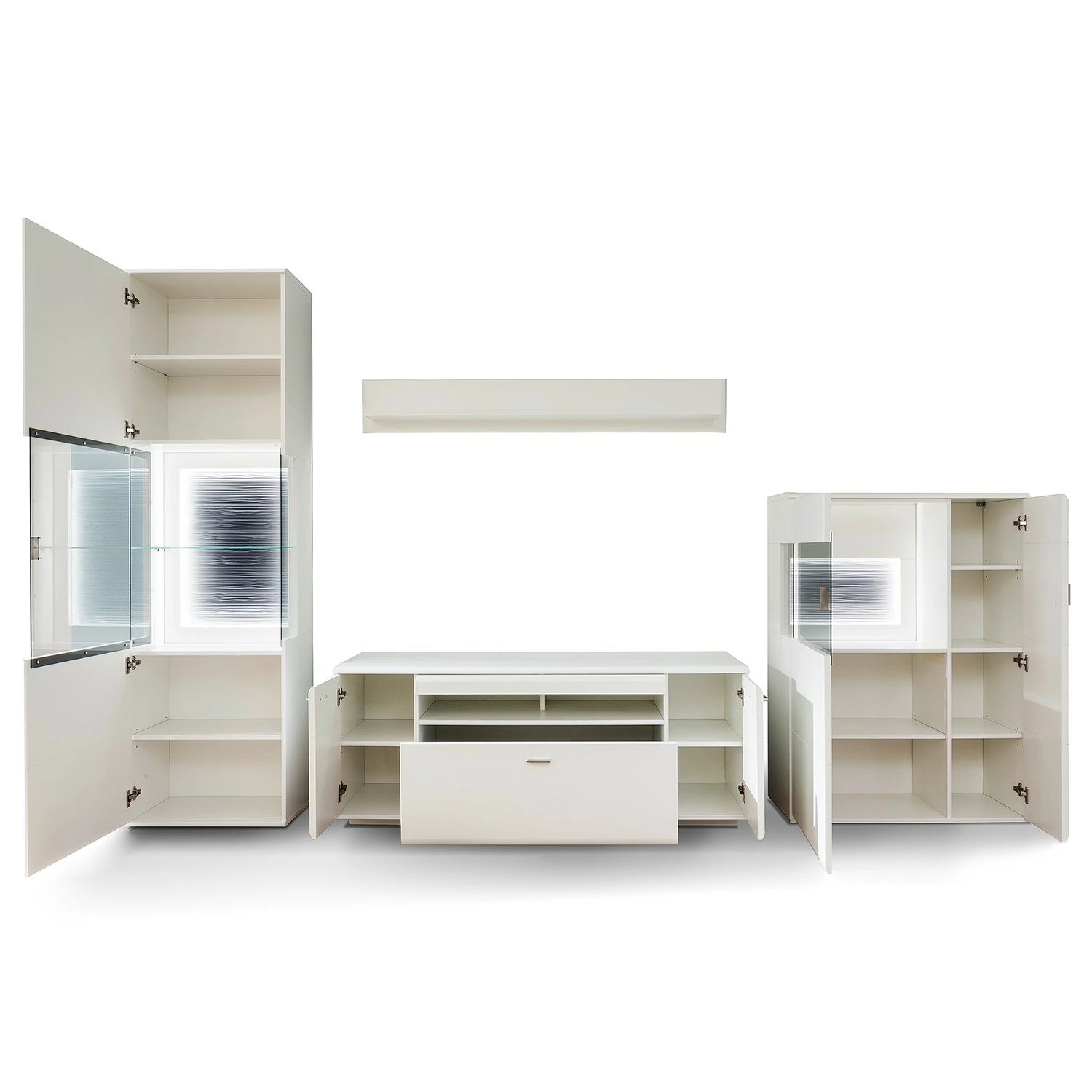 Loftscape Wohnwand Cassville I (4-teilig) - Matt Weiß / Anthrazit 7 Loftscape Wohnwand Cassville I (4-teilig) - Matt Weiß / Anthrazit – Bild 7