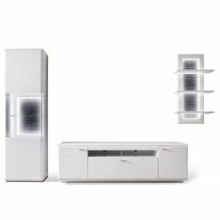 Loftscape Wohnwand Cassville II (3-teilig) - Matt Weiß / Anthrazit -WOHNZIMMERMÖBEL Verkäufe 1000226402 200925 06053700021 DETAILS P000000001000226402