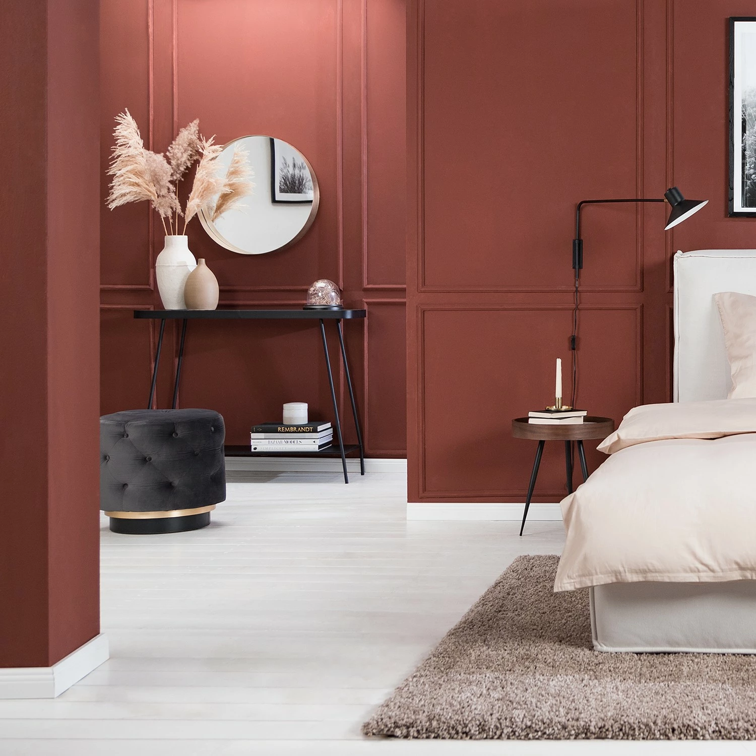 Red Living Konsolentisch Kingswell - Glas / Metall - Grau / Schwarz 3 Red Living Konsolentisch Kingswell - Glas / Metall - Grau / Schwarz – Bild 3