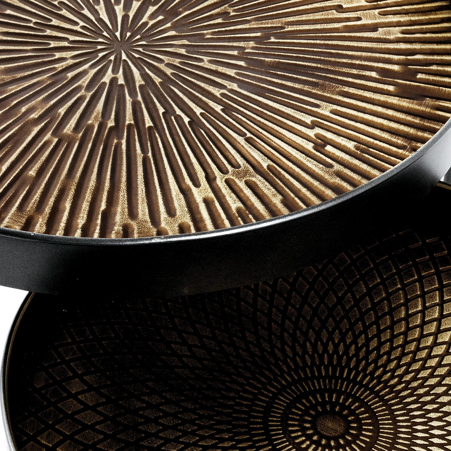 Red Living Beistelltisch Ceell (2er-Set) - Metall - Kupfer / Schwarz 3 Red Living Beistelltisch Ceell (2er-Set) - Metall - Kupfer / Schwarz – Bild 3