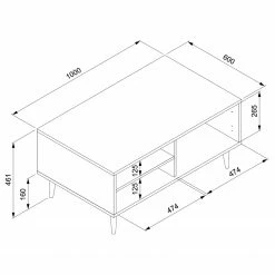 Naturoo Couchtisch Bouzy - Eiche Sonoma Dekor 19 Naturoo Couchtisch Bouzy - Eiche Sonoma Dekor -WOHNZIMMERMÖBEL Verkäufe 1000227259 201007 13495300049 SKETCH DETAILS P000000001000227259 sketch