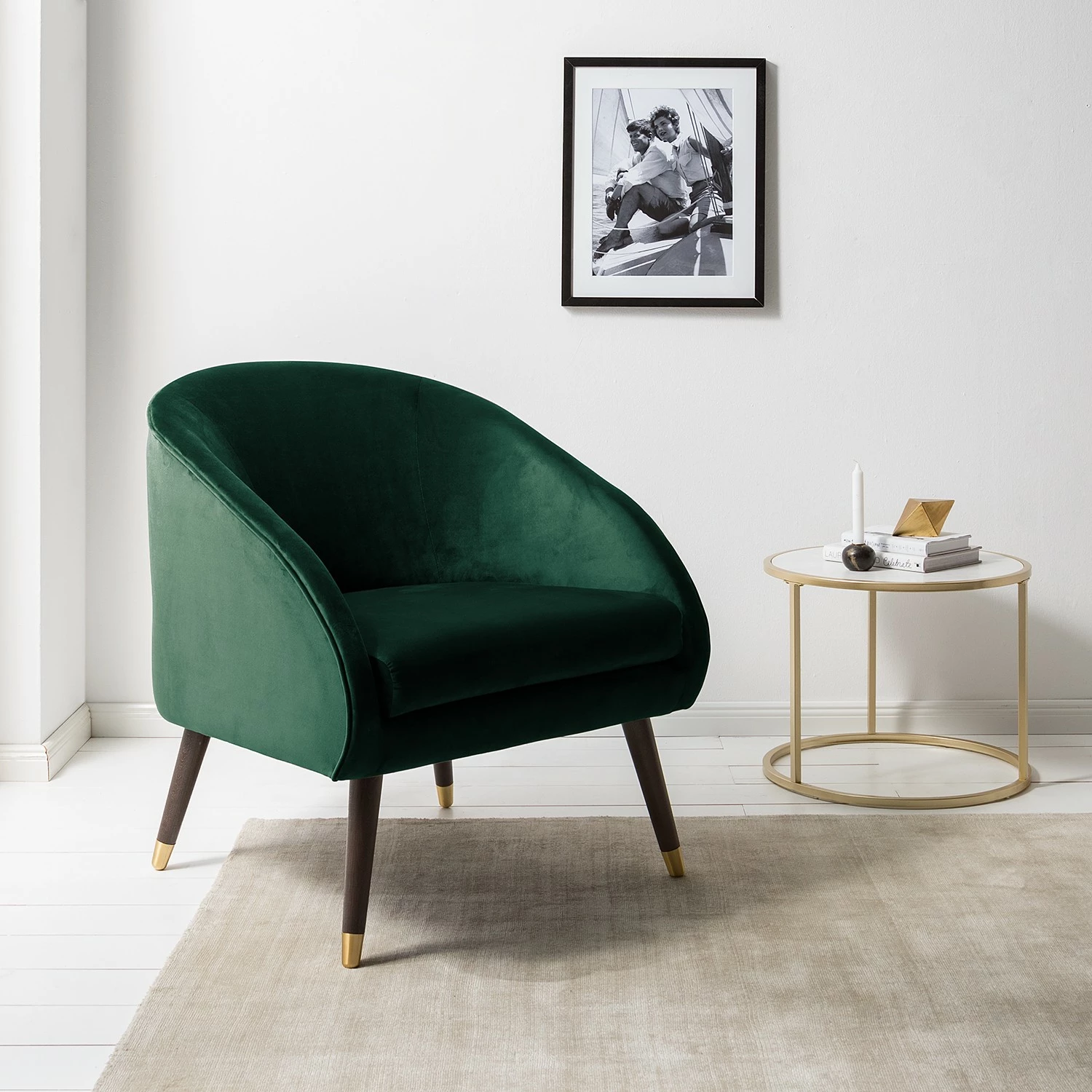 Ridgevalley Sessel Volonne - Samt Ravi: Antikgrün 2 Ridgevalley Sessel Volonne - Samt Ravi: Antikgrün – Bild 2