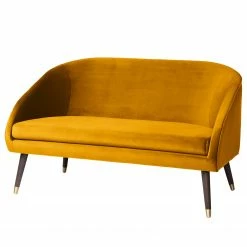 Ridgevalley Sofa Volonne (2-Sitzer) - Samt Ravi: Senfgelb