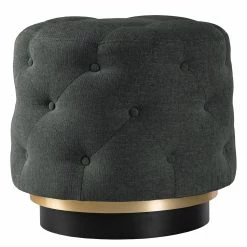 Loftscape Polsterhocker Redmond I - Webstoff Nere: Schwarz