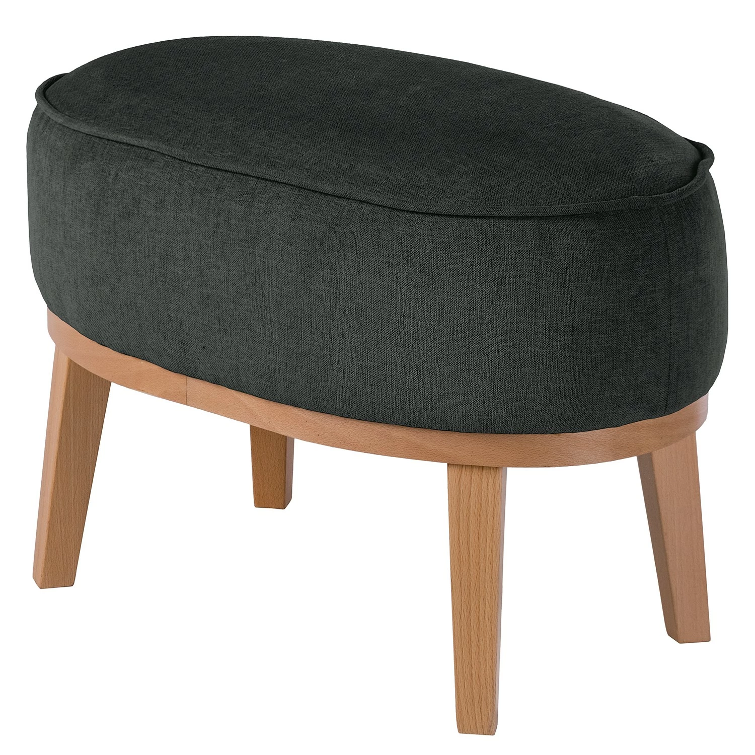 Ridgevalley Polsterhocker Voiteur - Webstoff Nere: Schwarz - Buche Hell 1 Ridgevalley Polsterhocker Voiteur - Webstoff Nere: Schwarz - Buche Hell