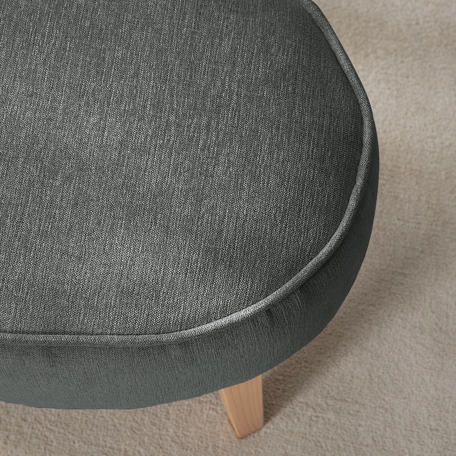 Ridgevalley Polsterhocker Voiteur - Webstoff Nere: Schwarz - Buche Hell 7 Ridgevalley Polsterhocker Voiteur - Webstoff Nere: Schwarz - Buche Hell – Bild 7