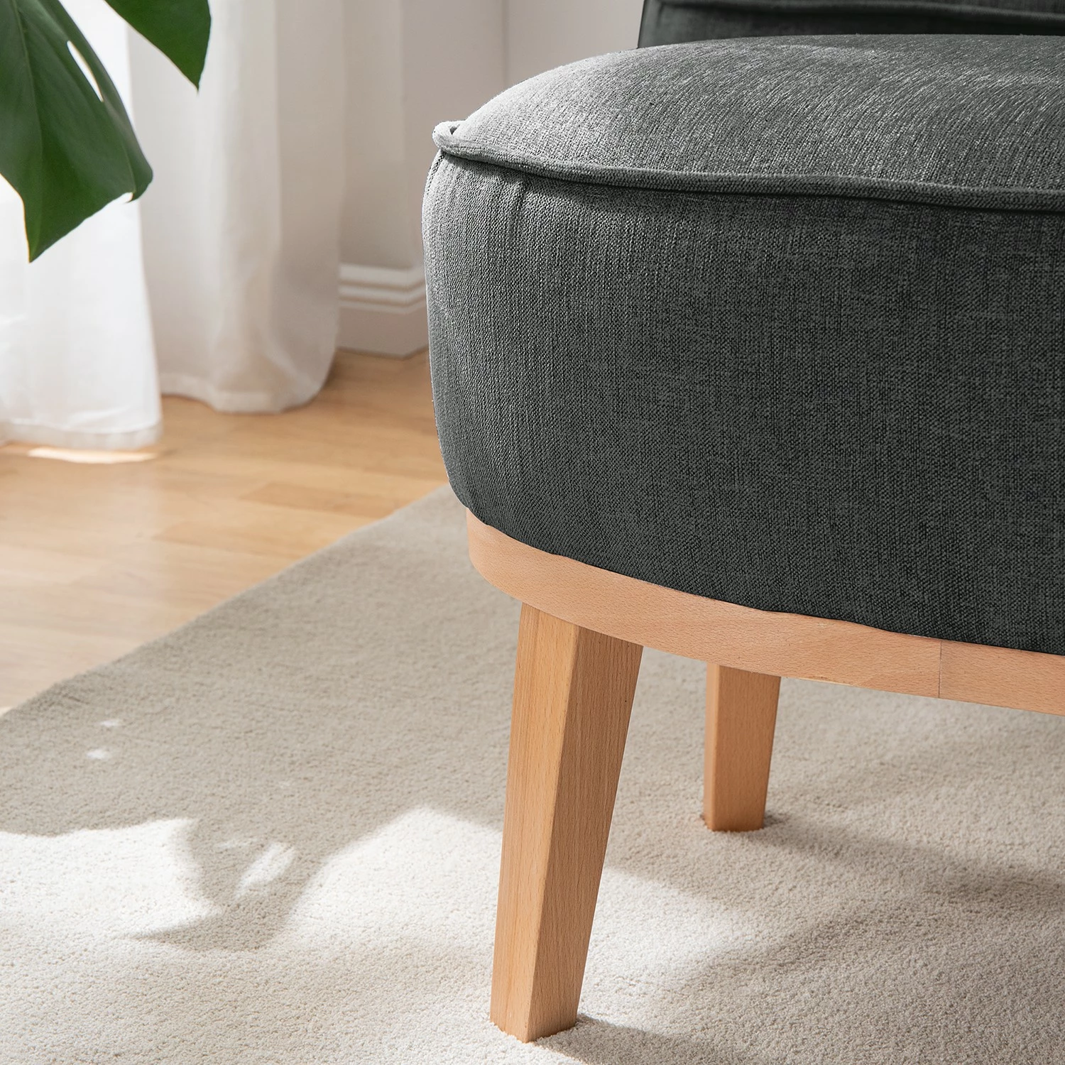 Ridgevalley Polsterhocker Voiteur - Webstoff Nere: Schwarz - Buche Hell 6 Ridgevalley Polsterhocker Voiteur - Webstoff Nere: Schwarz - Buche Hell – Bild 6