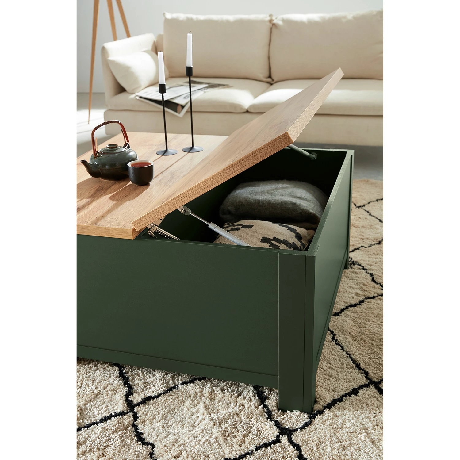 Norrwood Couchtisch Cardet - Moosgrün / Eiche Wotan Dekor 6 Norrwood Couchtisch Cardet - Moosgrün / Eiche Wotan Dekor – Bild 6