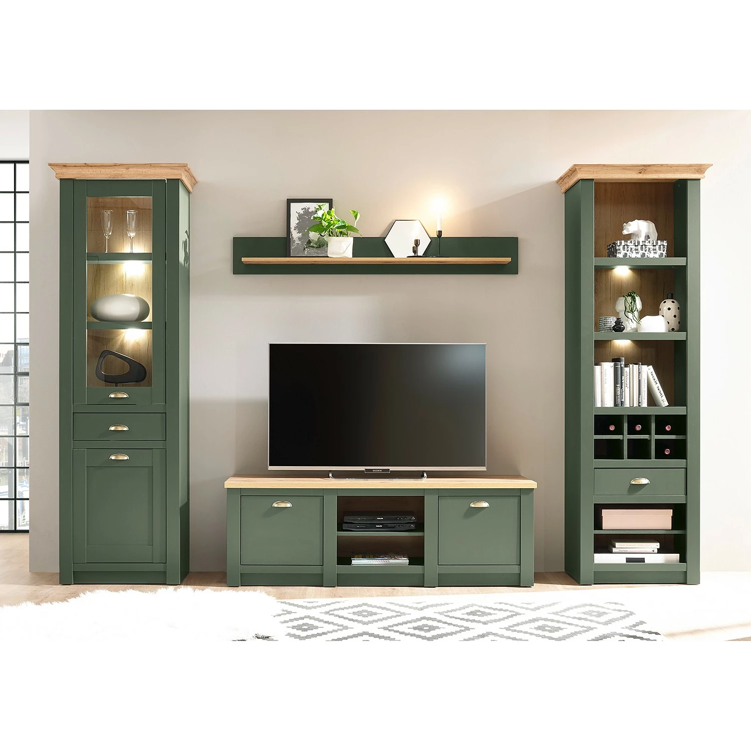 Norrwood Regal Cardet I - Moosgrün / Eiche Wotan Dekor 10 Norrwood Regal Cardet I - Moosgrün / Eiche Wotan Dekor – Bild 10