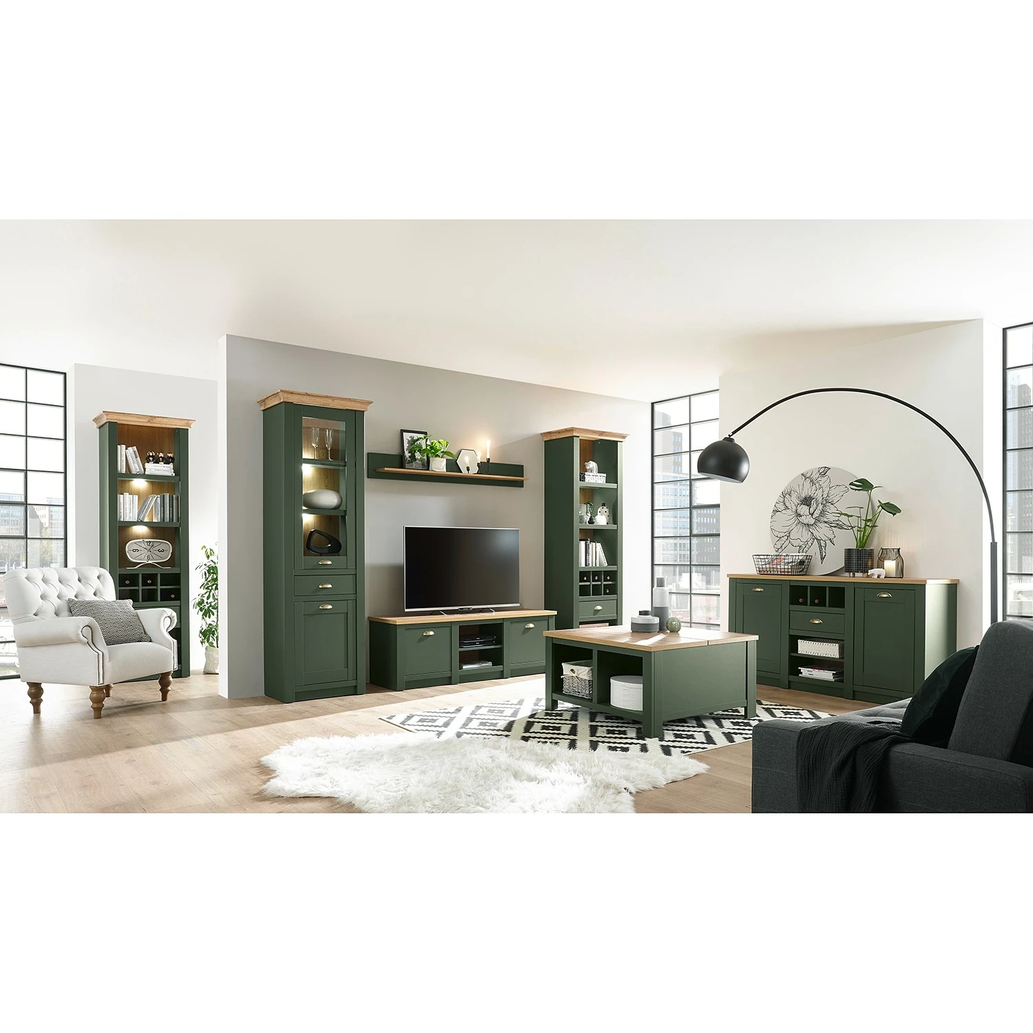 Norrwood Regal Cardet I - Moosgrün / Eiche Wotan Dekor 11 Norrwood Regal Cardet I - Moosgrün / Eiche Wotan Dekor – Bild 11