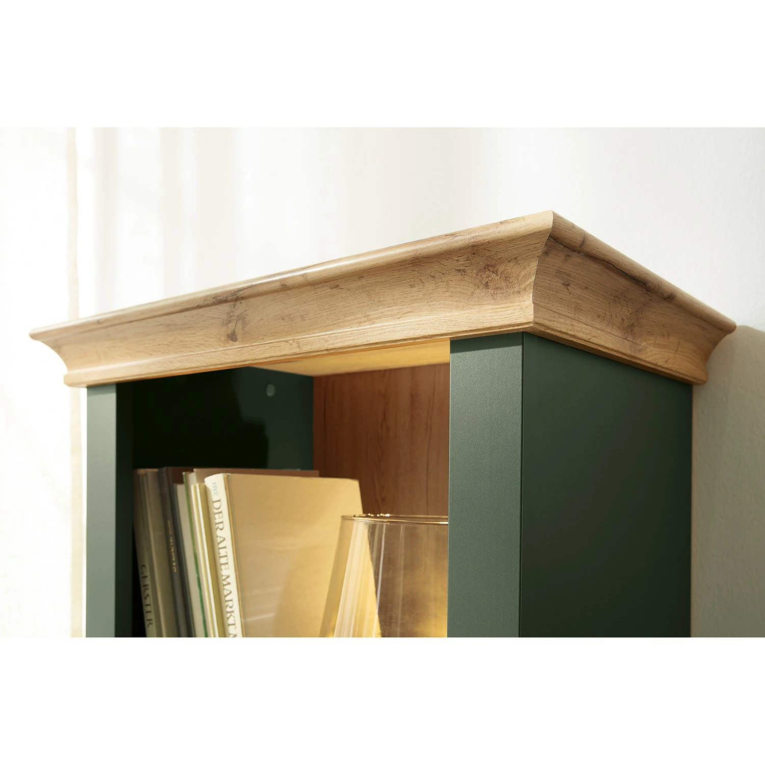 Norrwood Wohnwand Cardet (4-teilig) - Moosgrün / Eiche Wotan Dekor 14 Norrwood Wohnwand Cardet (4-teilig) - Moosgrün / Eiche Wotan Dekor – Bild 14