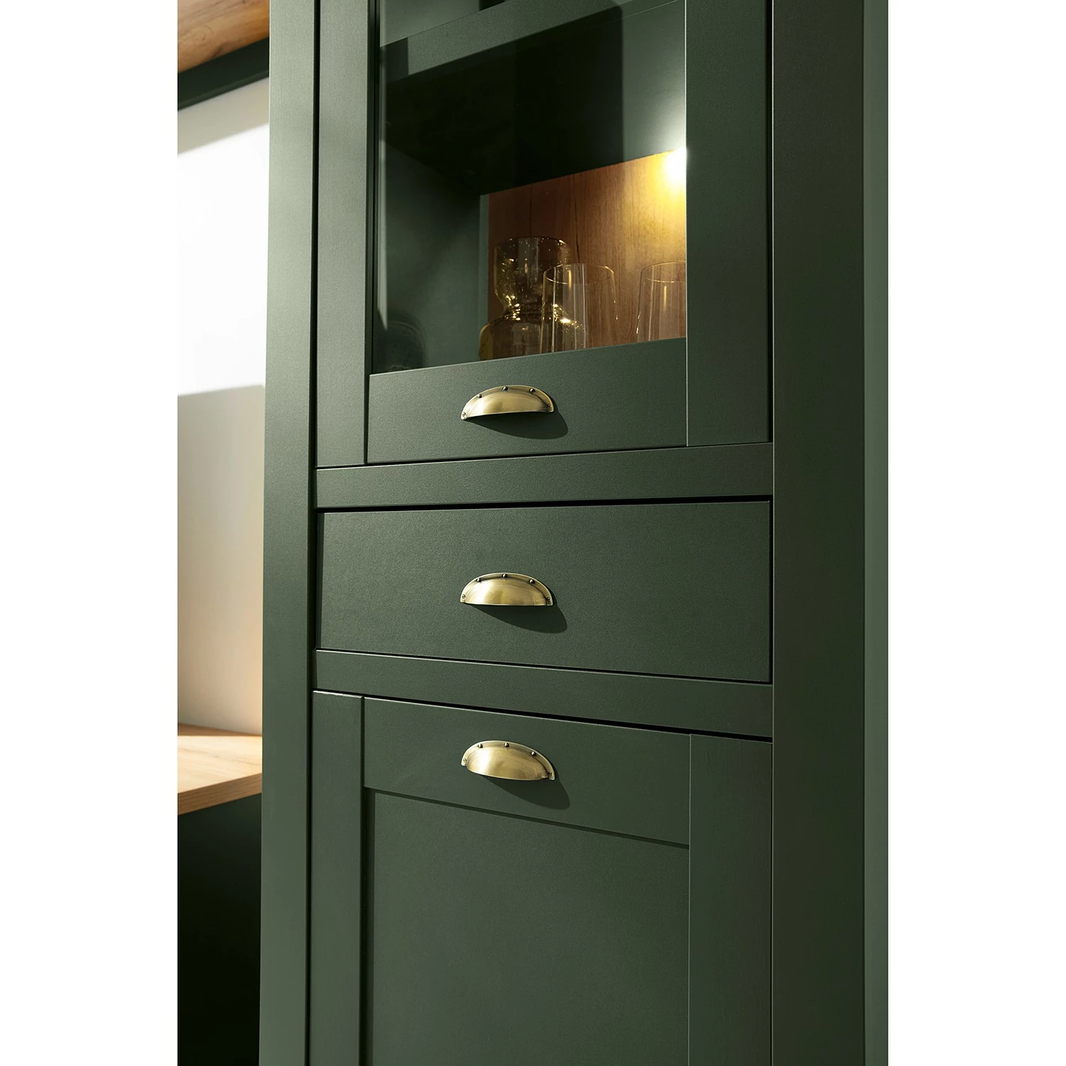 Norrwood Wohnwand Cardet (4-teilig) - Moosgrün / Eiche Wotan Dekor 15 Norrwood Wohnwand Cardet (4-teilig) - Moosgrün / Eiche Wotan Dekor – Bild 15