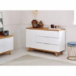 Jahnke Sideboard Libre - Kerneiche Dekor / Matt Weiß -WOHNZIMMERMÖBEL Verkäufe 1000227699 210302 14161000001 MOOD DETAILS P000000001000227699 mood
