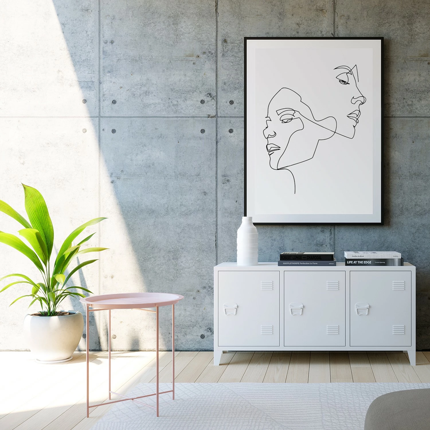 Loftscape Beistelltisch Maxwelton - Metall - Rosa 3 Loftscape Beistelltisch Maxwelton - Metall - Rosa – Bild 3