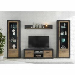 Red Living Standvitrine Bozel - Kastanie Dekor / Grau -WOHNZIMMERMÖBEL Verkäufe 1000228637 201028 06314800050 MOOD DETAILS P000000001000228637 mood