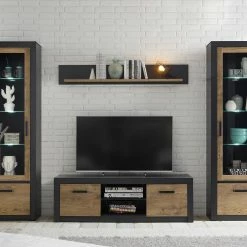 Red Living Wandboard Bozel - Kastanie Dekor / Grau -WOHNZIMMERMÖBEL Verkäufe 1000228638 201028 06315800054 MOOD DETAILS P000000001000228638 mood