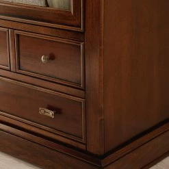 Ridgevalley Standvitrine Brieux - Tulpenbaum teilmassiv - Tulpenbaum Antik -WOHNZIMMERMÖBEL Verkäufe 1000230613 201113 12531200038 DETAILS P000000001000230613