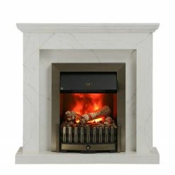 Loftscape Elektrokamin Boyne - Marmor Weiß Dekor -WOHNZIMMERMÖBEL Verkäufe 1000230615 201113 12533200059 DETAILS P000000001000230615