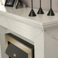 Loftscape Elektrokamin Boyne - Marmor Weiß Dekor -WOHNZIMMERMÖBEL Verkäufe 1000230615 201113 12533700064 DETAILS P000000001000230615