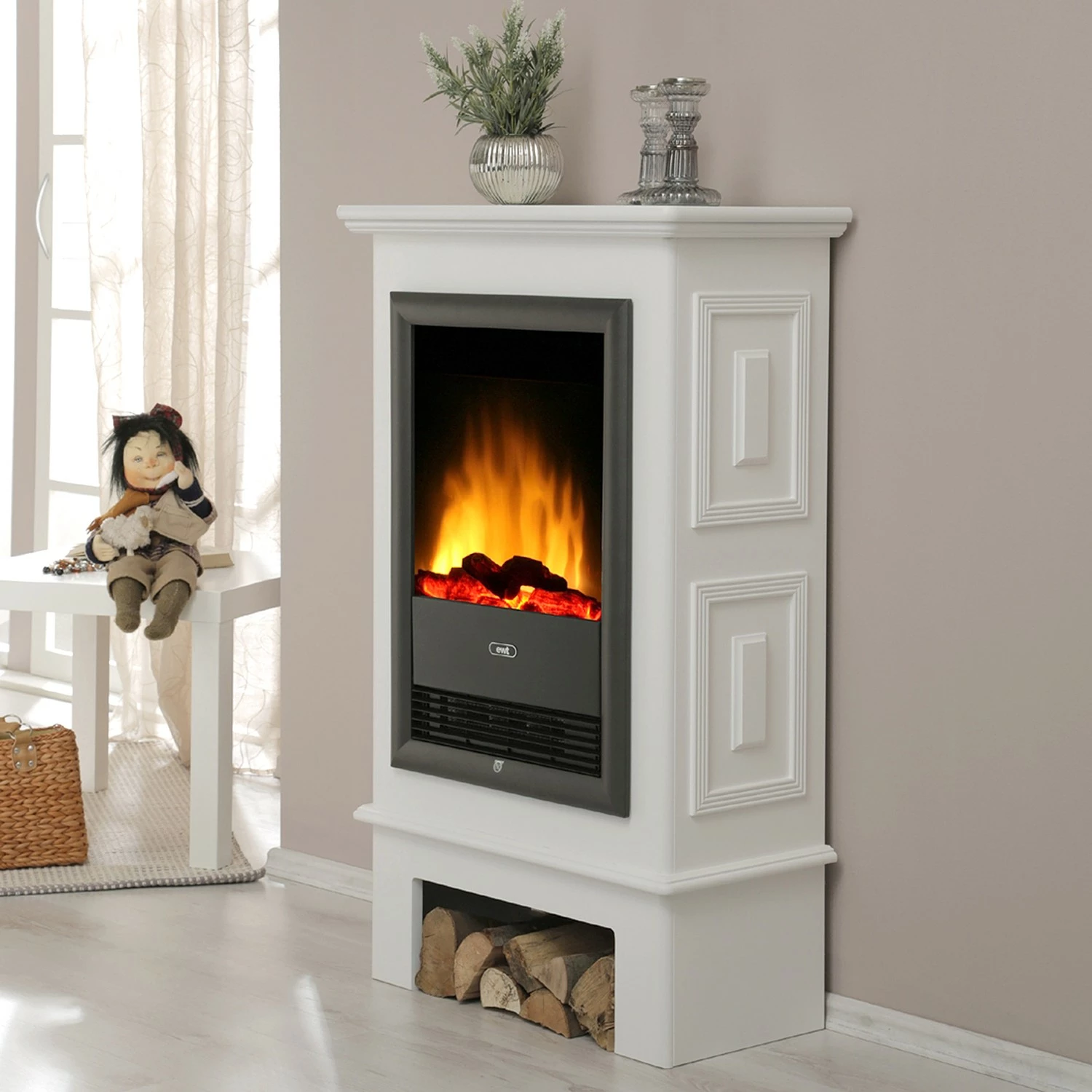 Loftscape Elektrokamin Toudon - Weiß 2 Loftscape Elektrokamin Toudon - Weiß – Bild 2