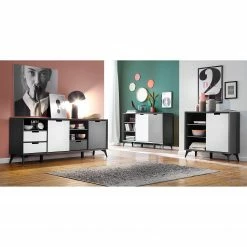 Loftscape Sideboard Nevez I - Weiß / Grau -WOHNZIMMERMÖBEL Verkäufe 1000230756 201113 13082700036 MOOD DETAILS P000000001000230756 mood