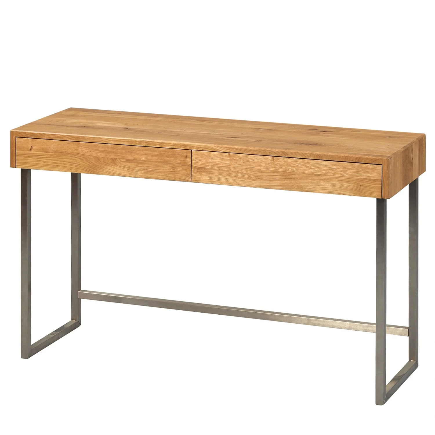 Naturoo Konsolentisch Sillery - Wildeiche massiv / Metall - Wildeiche / Silber 1 Naturoo Konsolentisch Sillery - Wildeiche massiv / Metall - Wildeiche / Silber