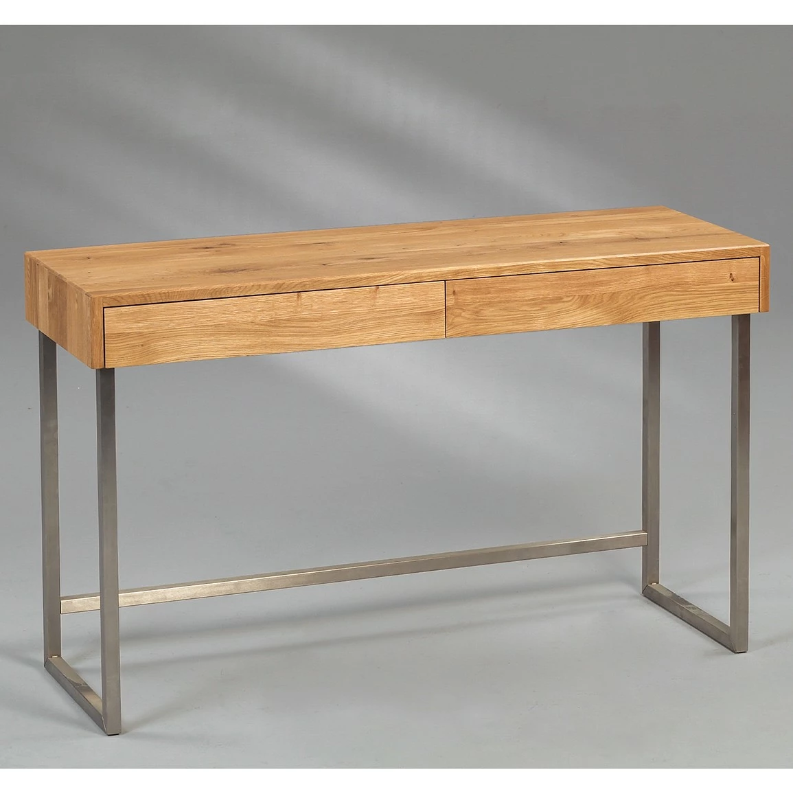 Naturoo Konsolentisch Sillery - Wildeiche massiv / Metall - Wildeiche / Silber 4 Naturoo Konsolentisch Sillery - Wildeiche massiv / Metall - Wildeiche / Silber – Bild 4