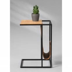 Red Living Beistelltisch Vivonne - Wildeiche massiv / Metall - Wildeiche / Schwarz -WOHNZIMMERMÖBEL Verkäufe 1000231168 201118 12513500028 MOOD DETAILS P000000001000231168 mood