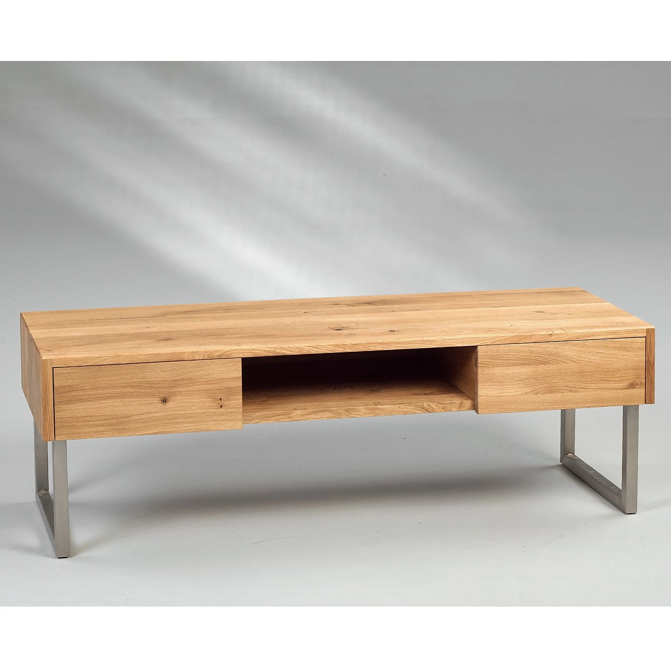 Loftscape TV-Lowboard Roffey - Wildeiche massiv / Metall - Wildeiche / Silber 3 Loftscape TV-Lowboard Roffey - Wildeiche massiv / Metall - Wildeiche / Silber – Bild 3