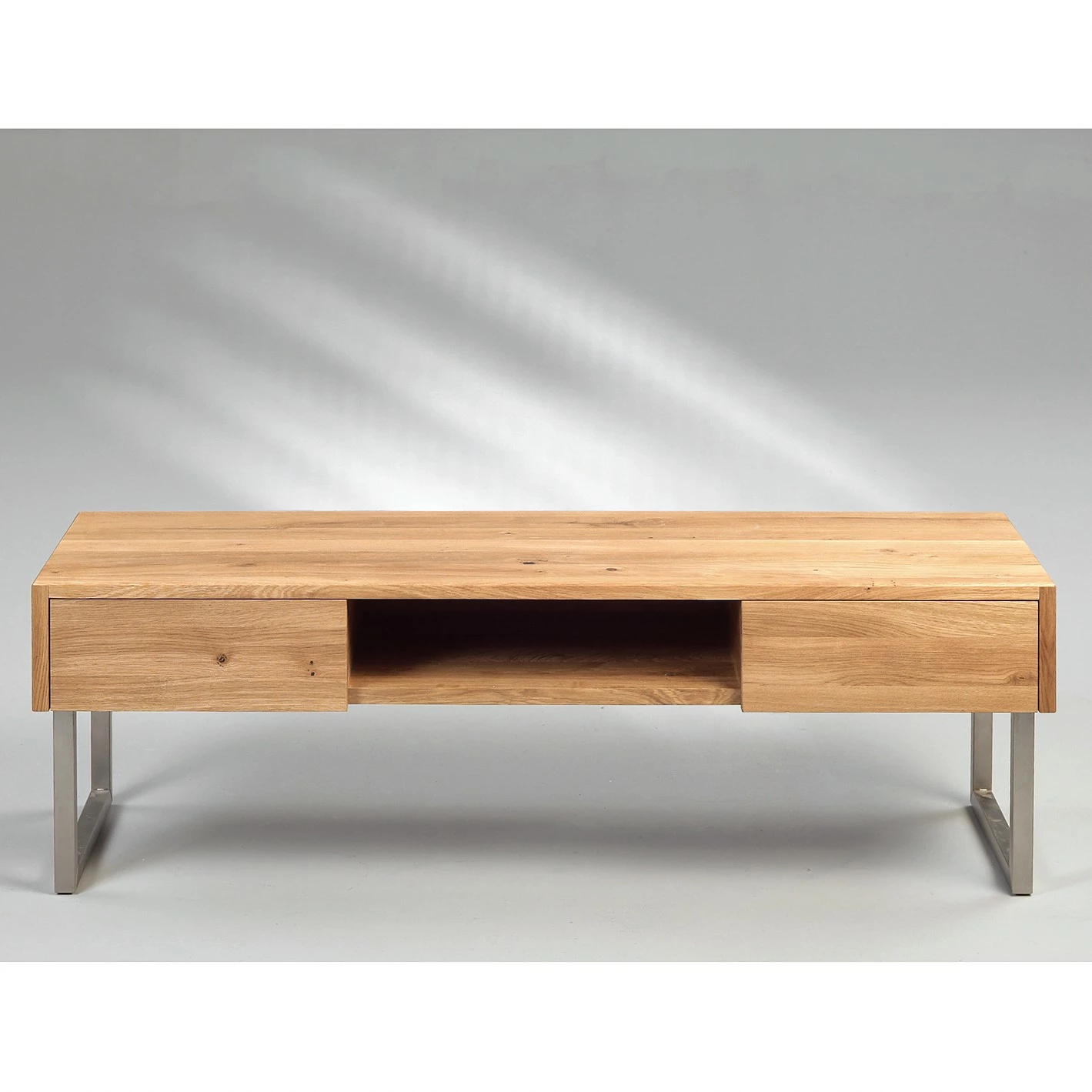 Loftscape TV-Lowboard Roffey - Wildeiche massiv / Metall - Wildeiche / Silber 4 Loftscape TV-Lowboard Roffey - Wildeiche massiv / Metall - Wildeiche / Silber – Bild 4