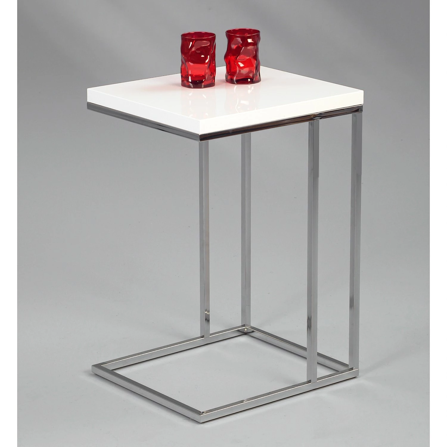 Loftscape Beistelltisch Yebles - Weiß / Silber 2 Loftscape Beistelltisch Yebles - Weiß / Silber – Bild 2