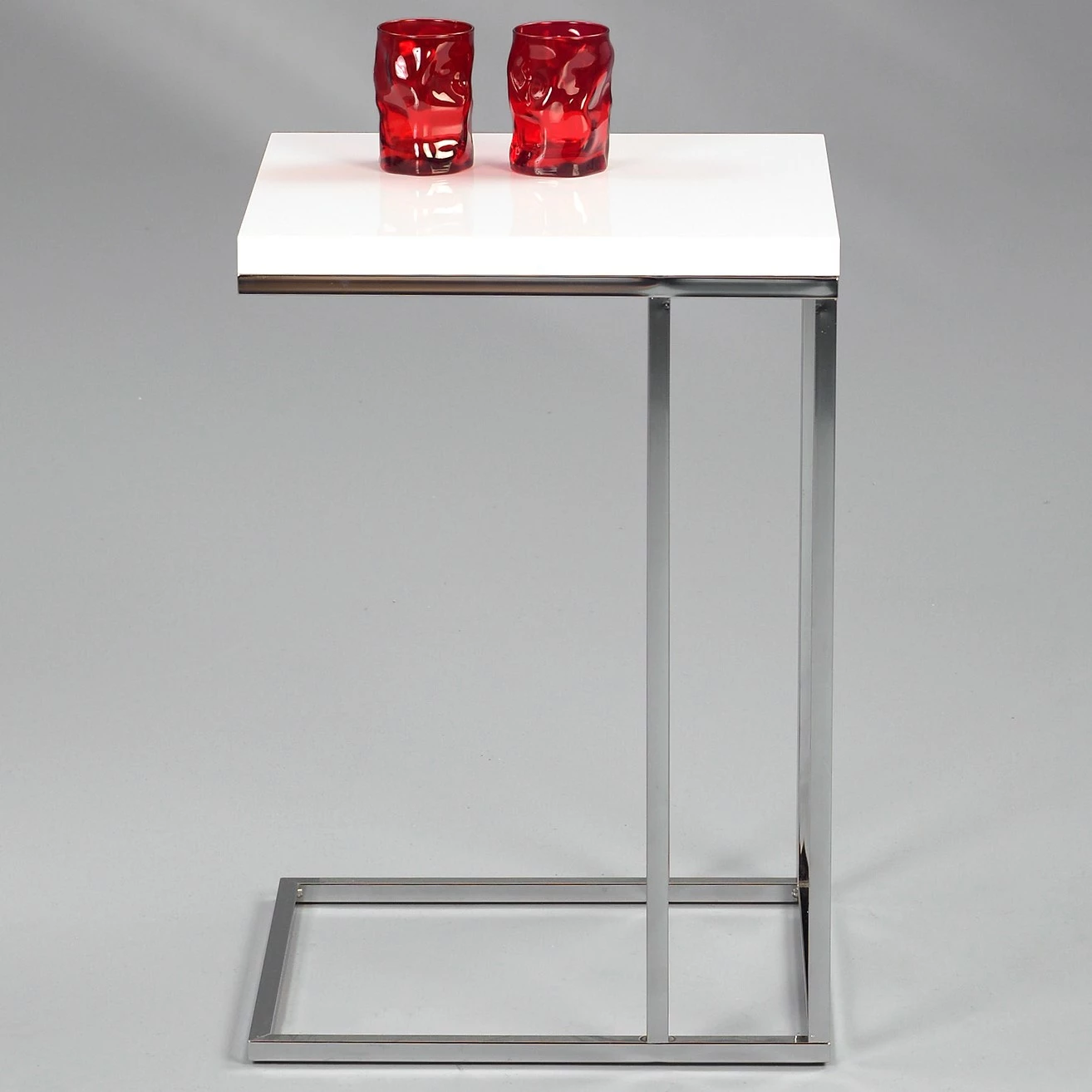 Loftscape Beistelltisch Yebles - Weiß / Silber 3 Loftscape Beistelltisch Yebles - Weiß / Silber – Bild 3