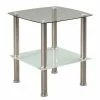 Loftscape Beistelltisch Troyes - Glas / Metall - Silber