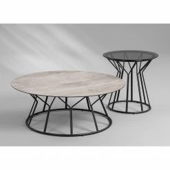 Loftscape Couchtisch Vergne - Glas / Metall - Grau / Schwarz -WOHNZIMMERMÖBEL Verkäufe 1000231205 201118 12575700141 MOOD DETAILS P000000001000231205 mood