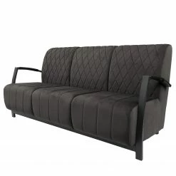 Ars manufacti Sofa Menet (3-Sitzer) - Samt - Samt Ravi: Grau