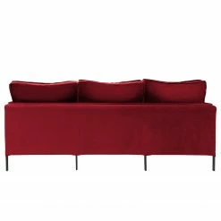 Ars manufacti Sofa Danze (3-Sitzer) - Samt - Samt Ravi: Rot -WOHNZIMMERMÖBEL Verkäufe 1000231926 210205 07550700933 DETAILS P000000001000231926