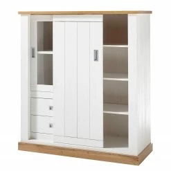 Ridgevalley Highboard Ollezy - Pinie Weiß Dekor / Eiche Wotan Dekor -WOHNZIMMERMÖBEL Verkäufe 1000231950 201204 06214900016 DETAILS P000000001000231950