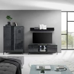 LC Spa Wandboard Mango - Hochglanz Schwarz -WOHNZIMMERMÖBEL Verkäufe 1000235362 201208 10443700013 MOOD DETAILS P000000001000235362 mood