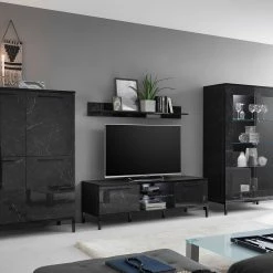 LC Spa Wandboard Mango - Hochglanz Schwarz -WOHNZIMMERMÖBEL Verkäufe 1000235362 201208 10443900014 MOOD DETAILS P000000001000235362 mood