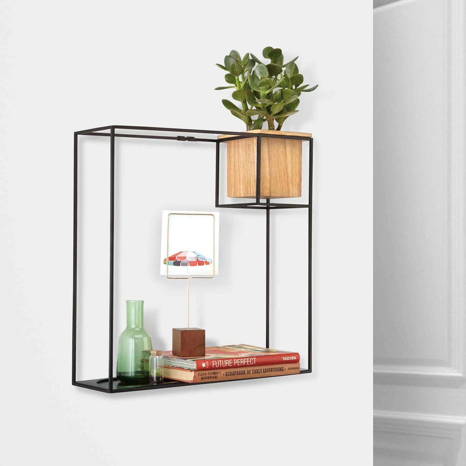 Umbra Wandregal Cubist I - Metall / Buche massiv - Schwarz / Buche 3 Umbra Wandregal Cubist I - Metall / Buche massiv - Schwarz / Buche – Bild 3